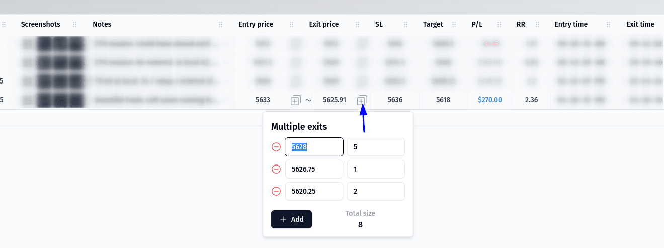 Multiple entries & exits